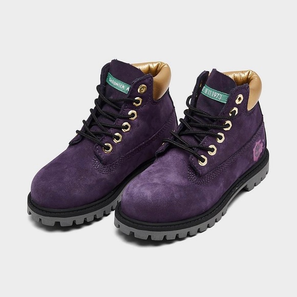 BRAND NEW! Toddler Purple & Gold Timberland Boots - Sz. 5 - Picture 2 of 6